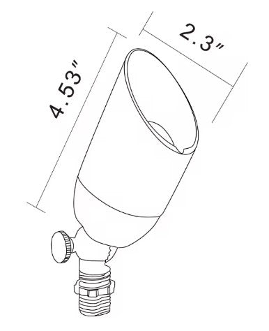 Black Aluminium Ground spot with Stake