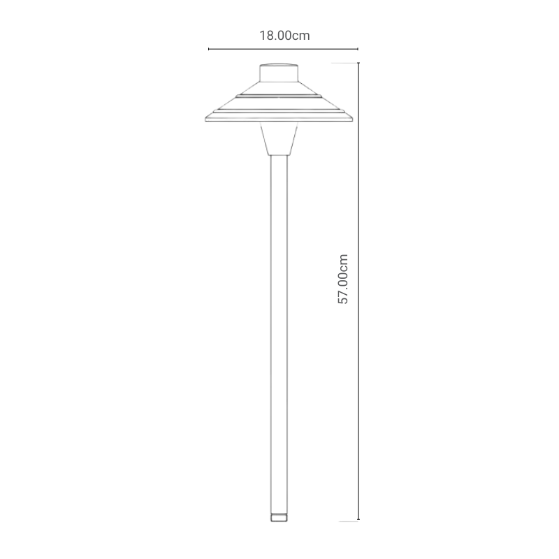 Elara Brass Landscape Path Light – Antique Bronze
