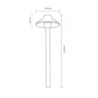 Dawn Brass Path Light with Hood 450mm