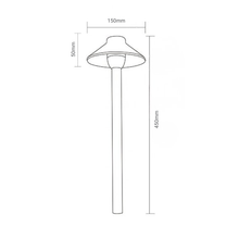 Dawn Brass Path Light with Hood 450mm